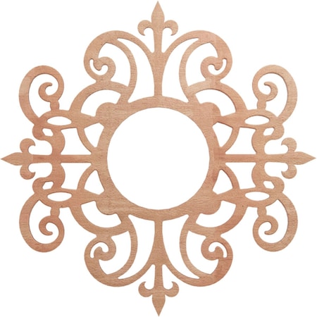 Ekena Millwork Dijon Wood Fretwork Pierced Ceiling Medallion, Cherry, 24"OD x 7 3/4"ID x 3/8"T CMWP24X24X0375DICH